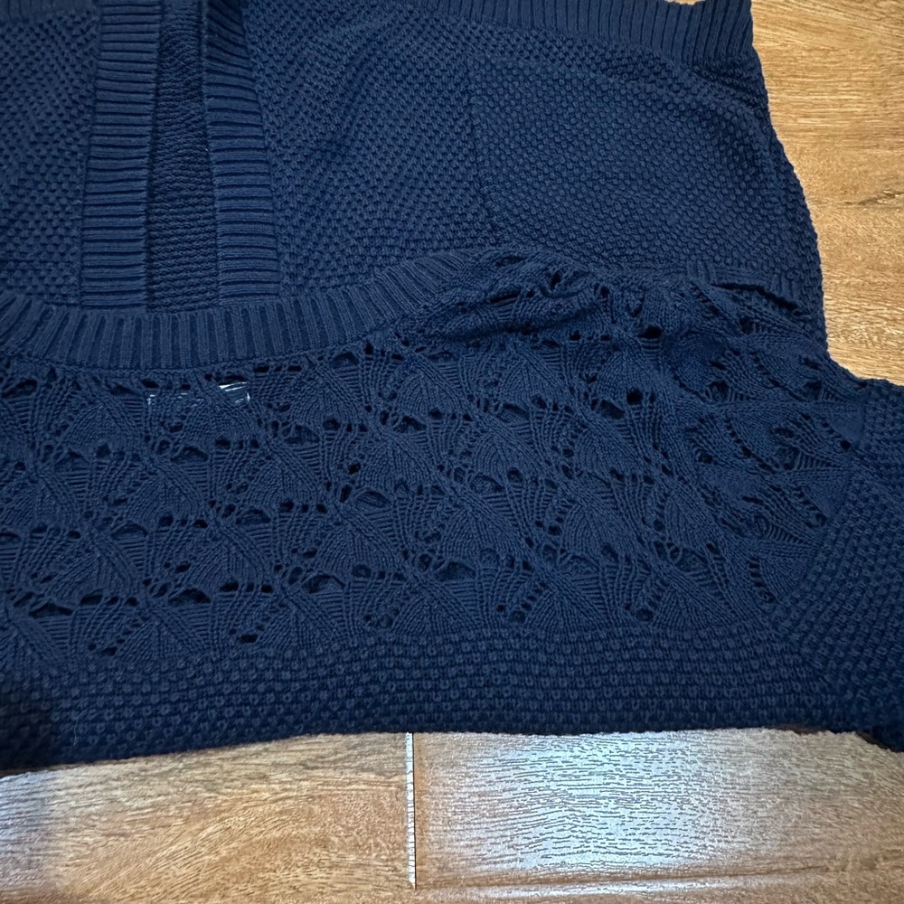 Maurices Blue Lace-Up Cardigan Sweater - Picture 6 of 7
